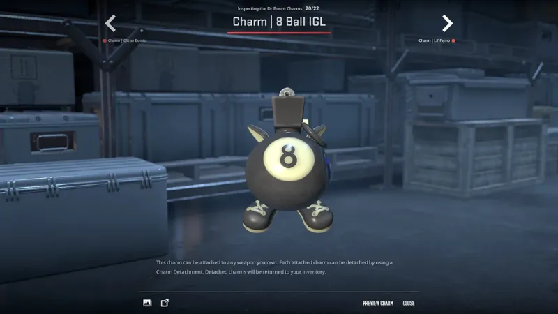 CSGO 8 ball charm